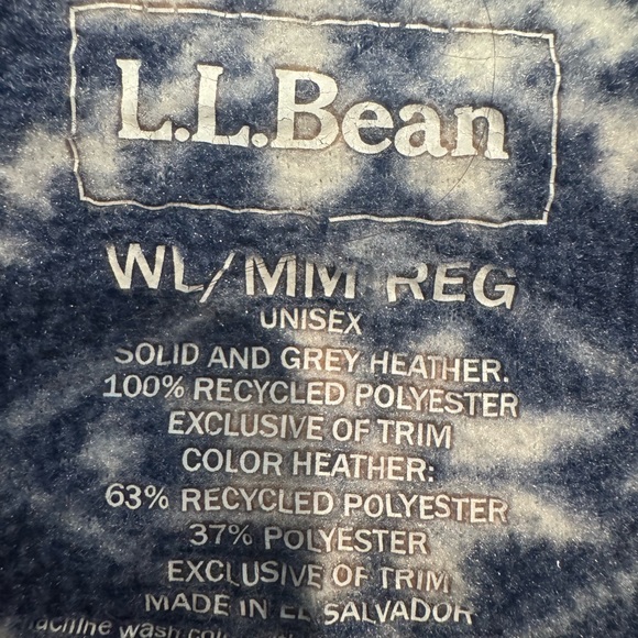 L.L.Bean Snowflake Fleece Snap Pullover Women’s Large Navy Orange Winter Nordic - Picture 5 of 5